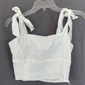 Forever 21 tie-shoulder top- size S